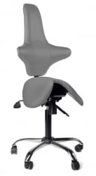 Кресло-седло со спинкой EZSolo Back Серый