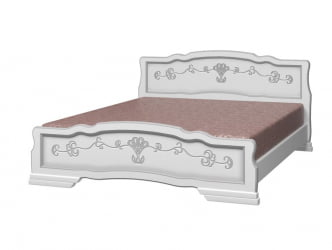 Кровать из массива Карина-6 200х140 Белый жемчуг