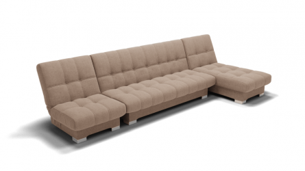 Диван Хьюстон-3 угол левый/правый (ЗР) Цвет фасада: Светло коричневый; Тип: Левый/правый; Материал фасада: Металл/Велюр