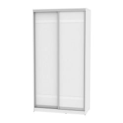 Белый шкаф-купе в прихожую B-220х120х60-2(Белый-D9D9)
