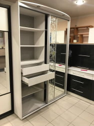 Панель подсветки на две двери к шкафам Акцент-Купе (1960) Ясень Шимо Темный