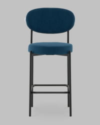 Стул Полубарный Бриф ДД ПБ велюр синий / DD