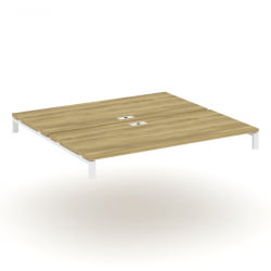 Двойной стол надставка на две опорные тумбы CONCEPT CN.DSN-008 Дуб Винченцо Белый