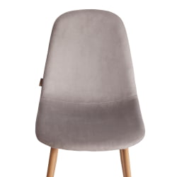 Металлический стул BREEZE (mod. JSC-58) Велюр/металл , 44 х 53 х 86 см, Light grey (светло-серый) HLR14 / натуральный