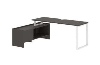 Стол с тумбой ЕДИС ЕКCТ 19614 Мокко Белый / EDIS EQCT