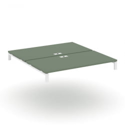 Двойной стол надставка на две опорные тумбы CONCEPT CN.DSN-005 Кобо Белый