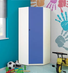 Шкаф угловой Радуга Светло-розовый/Белый