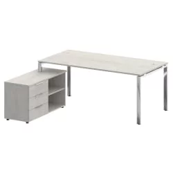 Письменный стол с полками и ящиками METAL SYSTEM DIRECT БГ.СРТ-5.9 Л Дуб Наварра