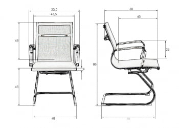 Офисное кресло для посетителей DOBRIN CODY MESH (бежевый (22039))