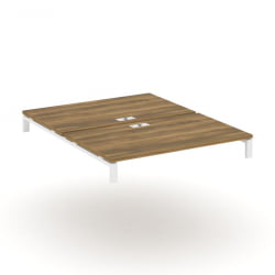 Двойной стол надставка на две опорные тумбы CОНCЕПТ CН.ДСН-006 Сандал янтарный Белый / CONCEPT CN.DSN-006