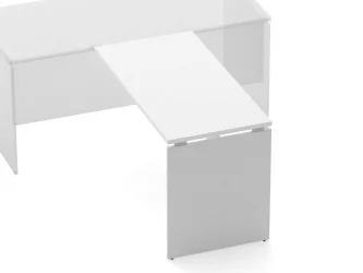 Брифинг-приставка для стола на ЛДСП опорах Deka 75.10.12 Белый