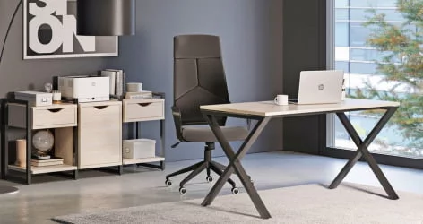 Стеллаж на регулируемых опорах - 3 полки LOFT VR.L-MST.O-3.8V Металл черный Денвер светлый