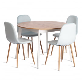 Кухонный стул BREEZE (mod. 4724) Велюр/металл , 44 х 53 х 87 см, Aquamarine (аквамарин) HLR16 / натуральный