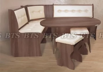 Уголок для маленькой кухни Жасмин ясень шимо/кожа жемчуг