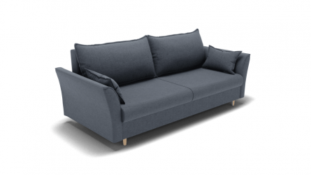 Диван Барселона-1 независимый пружинный блок (ЗР) Цвет фасада: Серый; Тип: Прямой; Материал фасада: Металл/Велюр