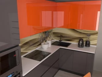 Глянцевый фартук (КОМПОЗИТ) KM 36