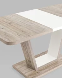 Стол раскладной Vector 120-160 Дуб анкона-белый