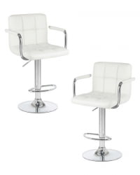 Стул барный DOBRIN KRUGER ARM (белый) 2 шт