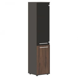 Шкаф-колонка комбинированная правая ЕДИС ЕХCС 42.2 Р Дуб Денвер темный Белый Мокко / EDIS EHCS R