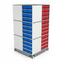 Поворотная кассетница КП-01 синий + красный