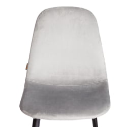 Дизайнерский стул БРЕЕЗЕ (мод. ДЖСC-58) Велюр/металл , 44 х 53 х 86 см, грей (серый) ХЛР 19 / черный / BREEZE (mod. JSC-58) grey HLR