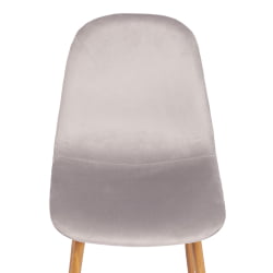 Кухонный стул BREEZE (mod. 4724) вельвет/металл, 44 х 53 х 87 см, Light grey (светло-серый) HLR14 / натуральный