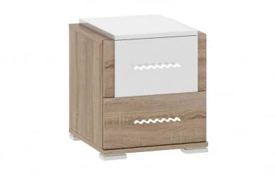 Тумба прикроватная Импульс SN16.17 Дуб сонома/белый глянец