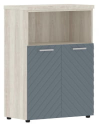 Шкаф с глухими малыми дверьми и топом Torr LUX TLMC 85.3 Сосна Эдмонд Серо-голубой