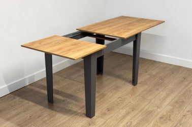 Стол обеденный раздвижной Цезарь дуб крафт золотой/графит