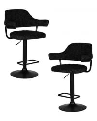 Стул барный DOBRIN CHARLY BLACK (черный твид (LEO18)) 2 шт