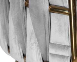 Стул барный ДОБРИН ЕММА ГОЛД (светло-серый велюр (135-37)) 4 шт / DOBRIN EMMA GOLD