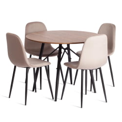 Стул BREEZE (mod. 4724) Велюр/металл , 44 х 53 х 87 см, Coffee (кофейный) HLR9 / черный