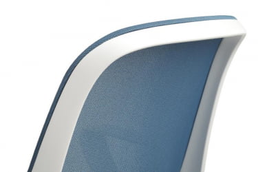 Кресло В-158 Белый Пластик/Синий / W-158