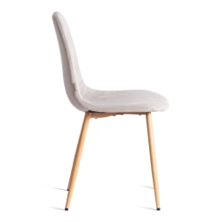 Металлический стул BREEZE (mod. JSC-58) Велюр/металл , 44 х 53 х 86 см, Light grey (светло-серый) HLR14 / натуральный