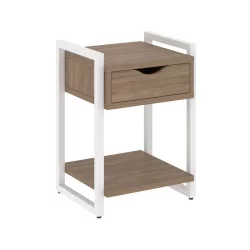 Тумба на регулируемых опорах с ящиком и полкой LOFT VR.L-T1.O Металл белый Дуб Аризона