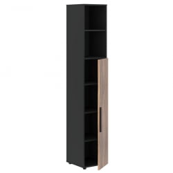 Шкаф-колонка с глухой средней дверью (правый) VELION VENEER VRHCS 40.6 R Американский орех Яшма черная