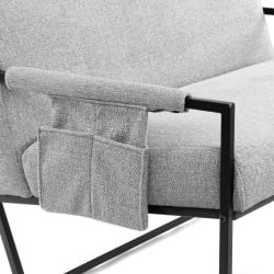 Диван прямой Charli LUX/Чарли Люкс велюр/букле, VT shape silver