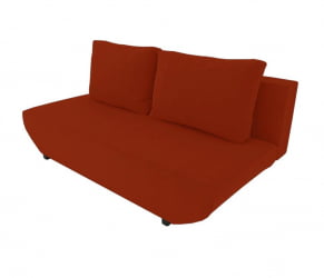 Диван Классик Мини без подлокотников (Berhouse) Цвет фасада: Оранж Велюто 27; Тип: Прямой; Материал фасада: Металл/Велюр