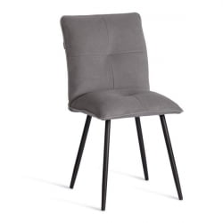 Металлический стул Sweet LT, велюр, серый/черный, 29, 41х55х88 см