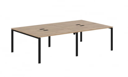 Бенч-система 4-местная ЕДИС ЕУВСТ 2716 Дуб Денвер светлый Черный / EDIS EUWST