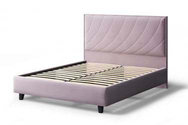 Кровать СОФИЯ 2000*1600мм (на опорах), велюр NEO 15 (лиловый), (б/основания, б/матраса)