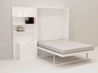 Откидная кровать с полкой Смарт 1 К 1600+П левая Дуб молочный (копия 217672)