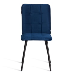 Металлический стул Бари ЛТ, велюр, Блуе (синий), 41х55х89 см / Bari LT, Blue