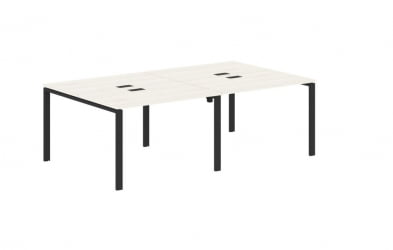 Бенч-система 4-местная ЕДИС ЕУВСТ 2313 Ясень Траун Черный / EDIS EUWST