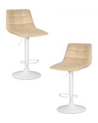 Стул барный DOBRIN TAILOR WHITE (бежевый велюр (MJ9-10)) 2 шт