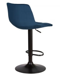 Стул барный ДОБРИН ТАИЛОР БЛАCК (синий велюр (МДЖ9-117)) 2 шт / DOBRIN TAILOR BLACK (MJ9-117))