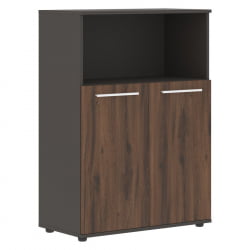 Шкаф с глухими малыми дверьми EDIS EMCS 85.3 Дуб Денвер темный Белый Мокко