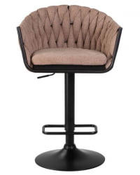 Стул барный DOBRIN LEON (коричневая ткань (LAR 275-3)) 2 шт