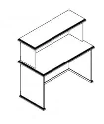 Стойка ресепшен RMS 120 Бук тиара