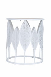 Круглый журнальный столик Вальд Белый